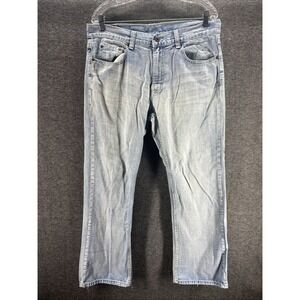 Flypaper Jeans‎ Mens 36x30 Blue Mid Rise Bootcut Western Cowboy Embroidered